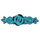 Turquoise Rose Distressed Iron Pull Cabinet Handles